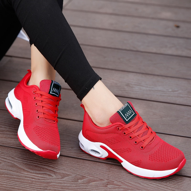 Breathable Mesh Comfort Jogging Air Cushion Lace Up Ladies Fashion Running Outdoor Sports Sneakers Shoes The Clothing Company Sydney