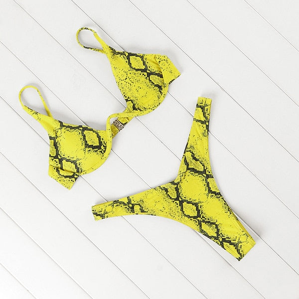 2 Piece Brazilian Push Up Underwire Swimming Bathing Suit Beachwear Bikini Set The Clothing Company Sydney