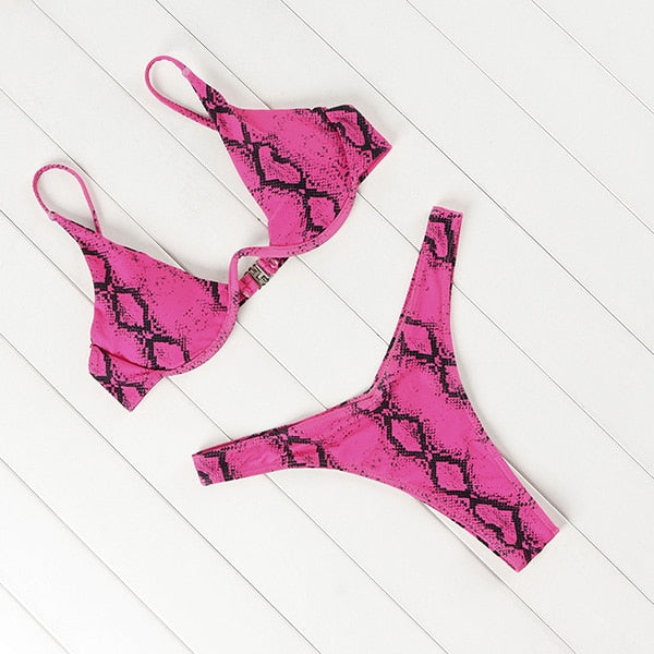2 Piece Brazilian Push Up Underwire Swimming Bathing Suit Beachwear Bikini Set The Clothing Company Sydney