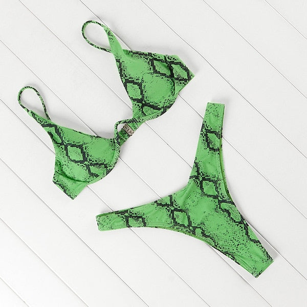 2 Piece Brazilian Push Up Underwire Swimming Bathing Suit Beachwear Bikini Set The Clothing Company Sydney