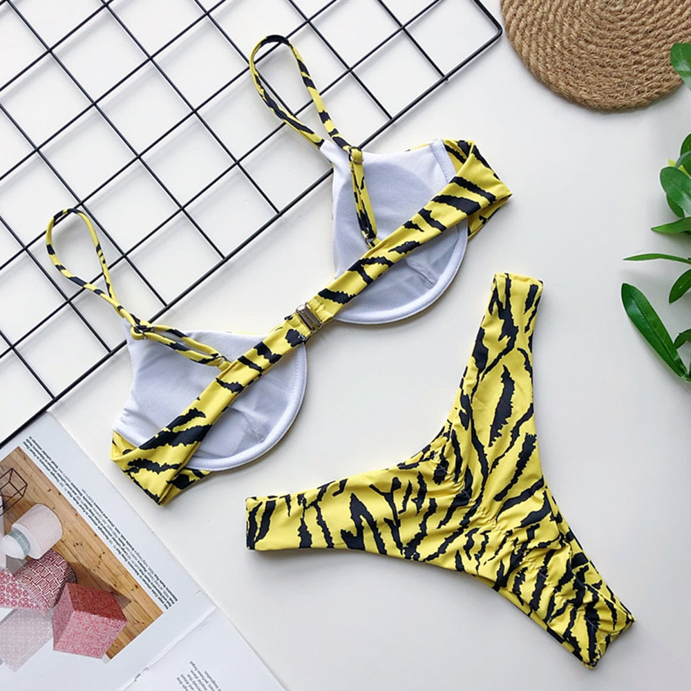 2 Piece Brazilian Push Up Underwire Swimming Bathing Suit Beachwear Bikini Set The Clothing Company Sydney