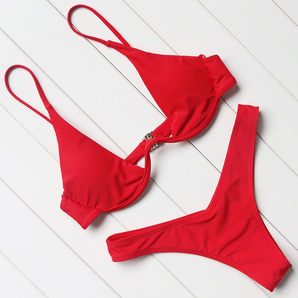 2 Piece Brazilian Push Up Underwire Swimming Bathing Suit Beachwear Bikini Set The Clothing Company Sydney