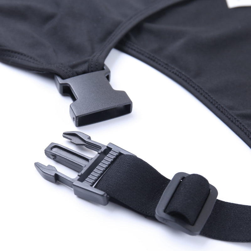 Black Solid Sexy High Street Bodysuit Hollow Out Buckle Sleeveless Backless Ladies Suspenders Bodysuit The Clothing Company Sydney