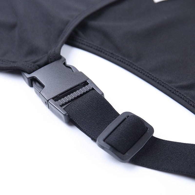 Black Solid Sexy High Street Bodysuit Hollow Out Buckle Sleeveless Backless Ladies Suspenders Bodysuit The Clothing Company Sydney