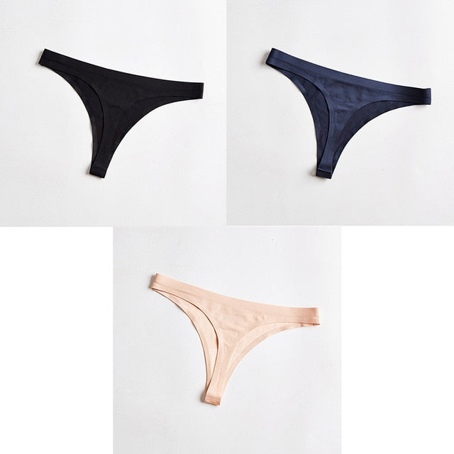 3 Piece Seamless Sports T-back Solid Soft G-string Thong Underwear The Clothing Company Sydney