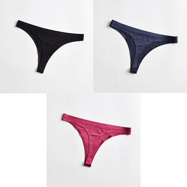 3 Piece Seamless Sports T-back Solid Soft G-string Thong Underwear The Clothing Company Sydney
