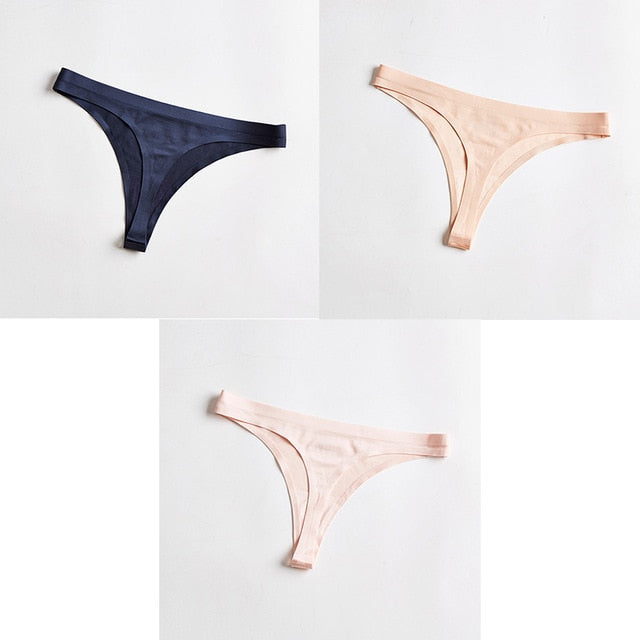 3 Piece Seamless Sports T-back Solid Soft G-string Thong Underwear The Clothing Company Sydney