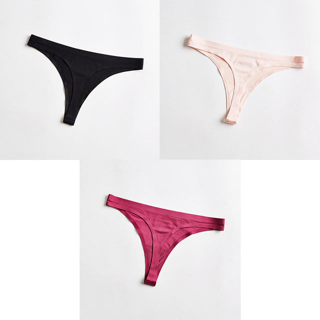 3 Piece Seamless Sports T-back Solid Soft G-string Thong Underwear The Clothing Company Sydney