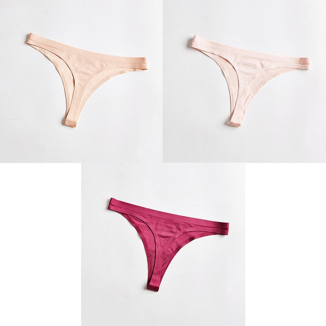 3 Piece Seamless Sports T-back Solid Soft G-string Thong Underwear The Clothing Company Sydney
