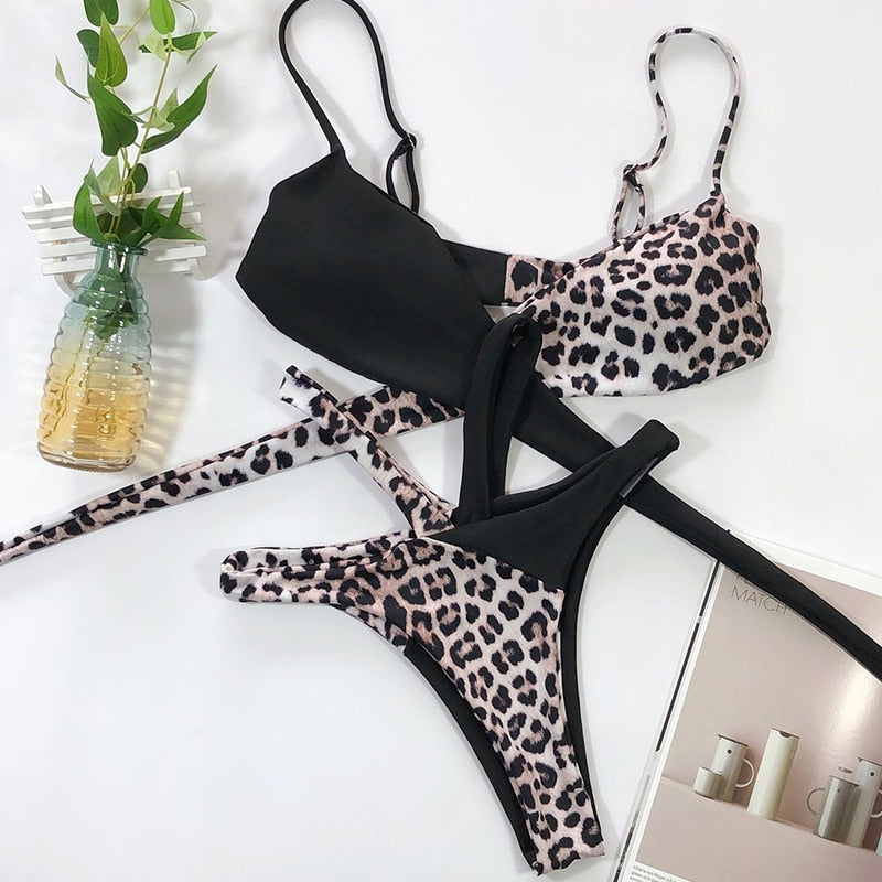 Brazilian Push up Bandage neon swimwear bathing suit High cut bikini swimsuit The Clothing Company Sydney