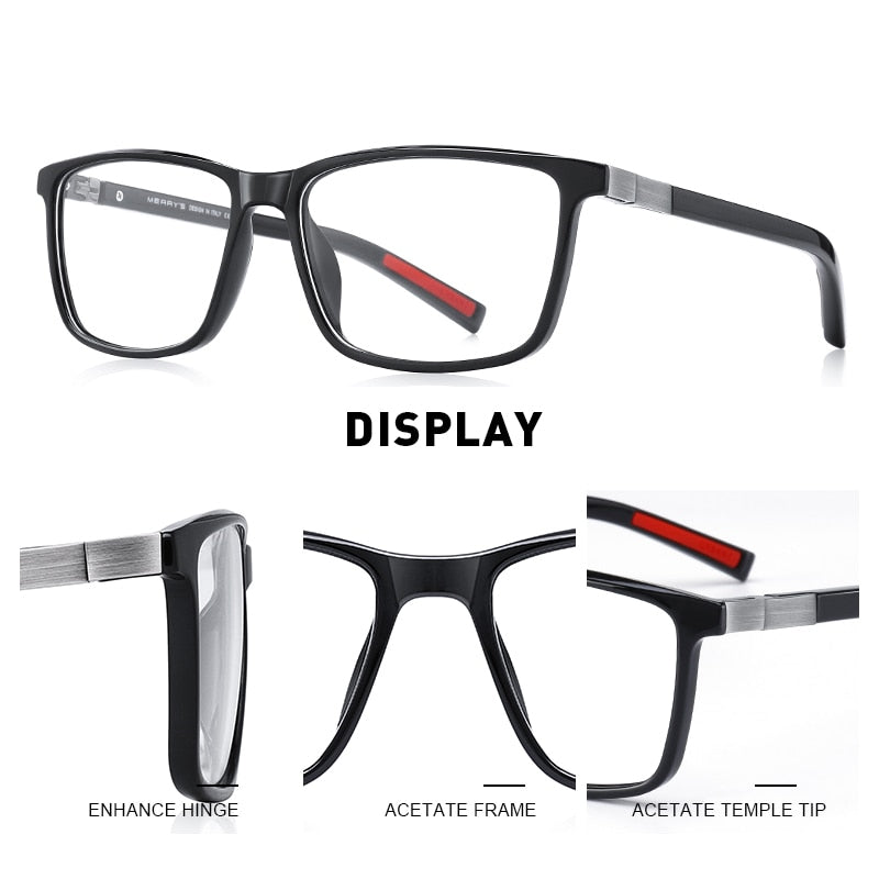 Designer Mens Luxury Acetate Glasses Frame Myopia Prescription Eyeglasses Spring Hinge Silicone Temple Tip Frames The Clothing Company Sydney