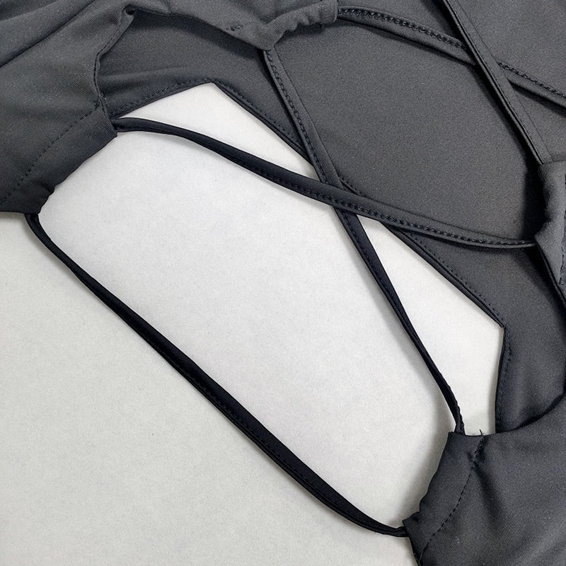 Backless Sexy White Long Sleeve Square Collar Bodycon Lacing Party Dress Summer Club Mini Dress The Clothing Company Sydney