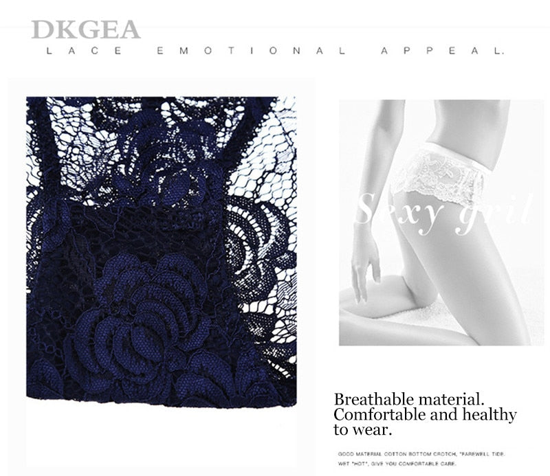 3 Piece Lace Underwear Plus Size Low rise Transparent Embroidered Panties The Clothing Company Sydney