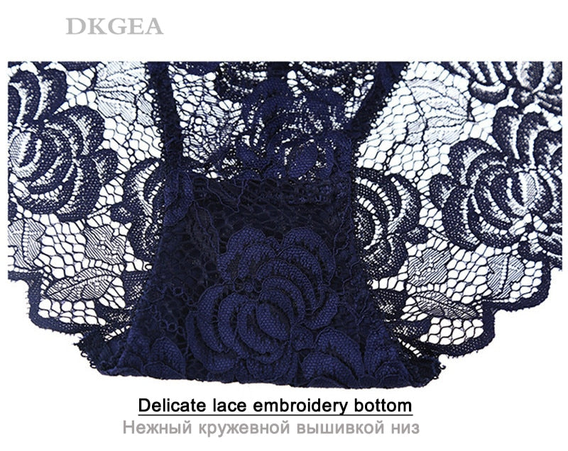 3 Piece Lace Underwear Plus Size Low rise Transparent Embroidered Panties The Clothing Company Sydney