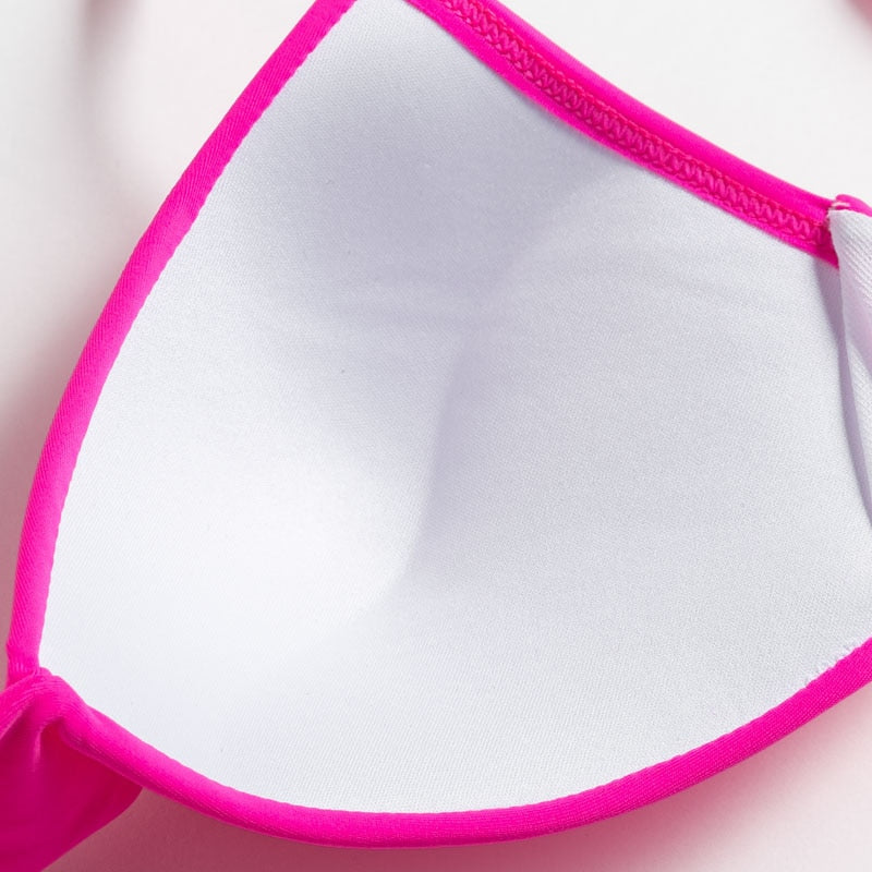 Brazilian Push up Bandage neon swimwear bathing suit High cut bikini swimsuit The Clothing Company Sydney