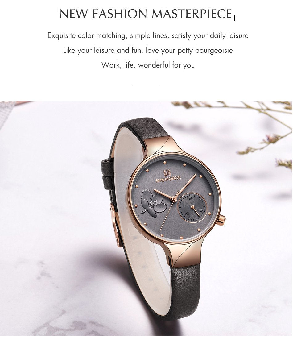 Luxury Fashion Quartz Wrist Watch Ladies Leather Waterproof Watch The Clothing Company Sydney