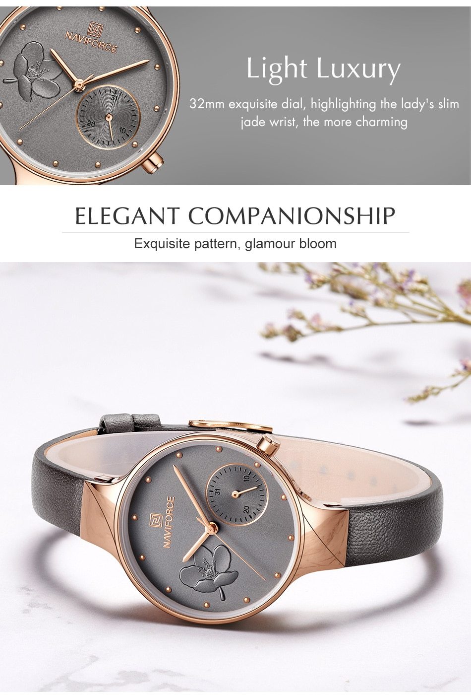 Luxury Fashion Quartz Wrist Watch Ladies Leather Waterproof Watch The Clothing Company Sydney