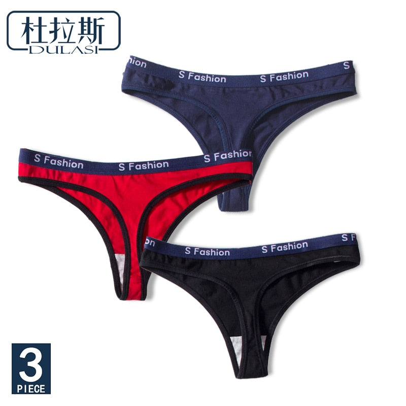 3 Pack G-String Cotton Mix Panties T Back Underwear Seamless Thong Bikini Low Rise Waist Transparent Briefs The Clothing Company Sydney