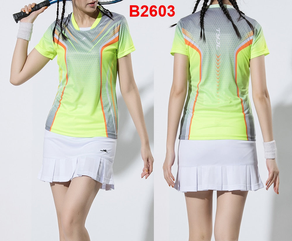 2 Piece Ladies Womens Quick dry Tennis Badminton Tennis Tennis Squash Netball Top Skirt Shorts Set The Clothing Company Sydney