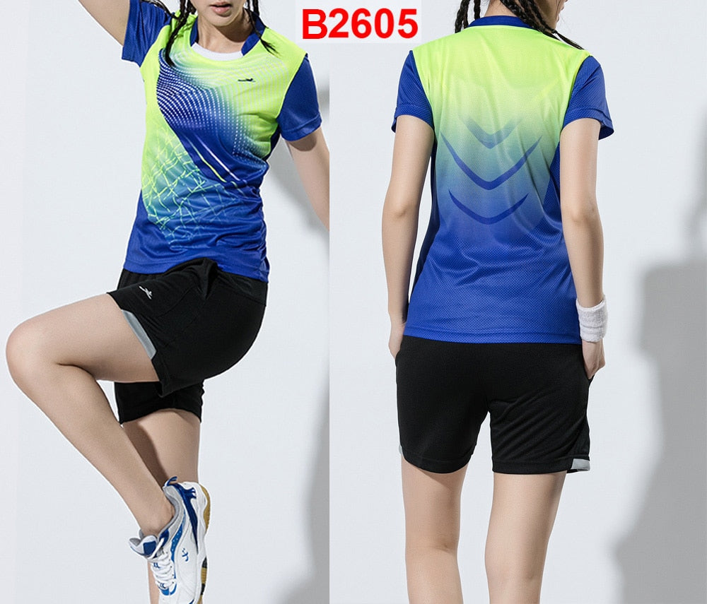 2 Piece Ladies Womens Quick dry Tennis Badminton Tennis Tennis Squash Netball Top Skirt Shorts Set The Clothing Company Sydney