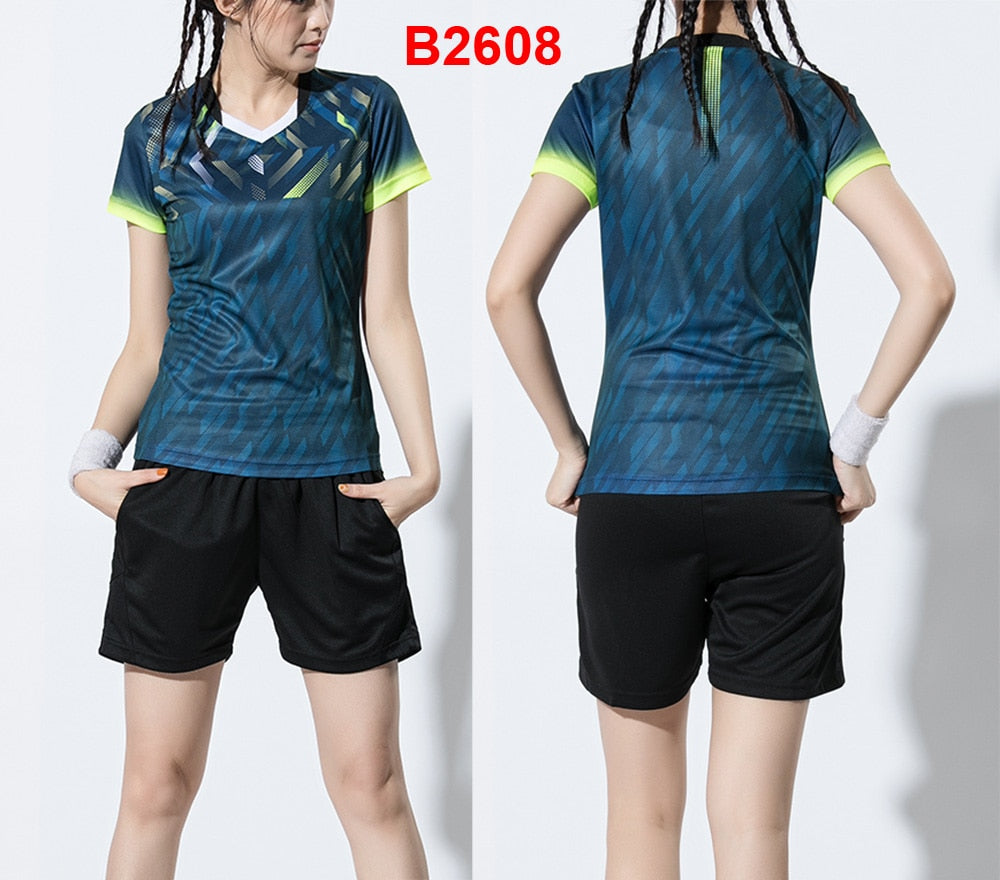 2 Piece Ladies Womens Quick dry Tennis Badminton Tennis Tennis Squash Netball Top Skirt Shorts Set The Clothing Company Sydney