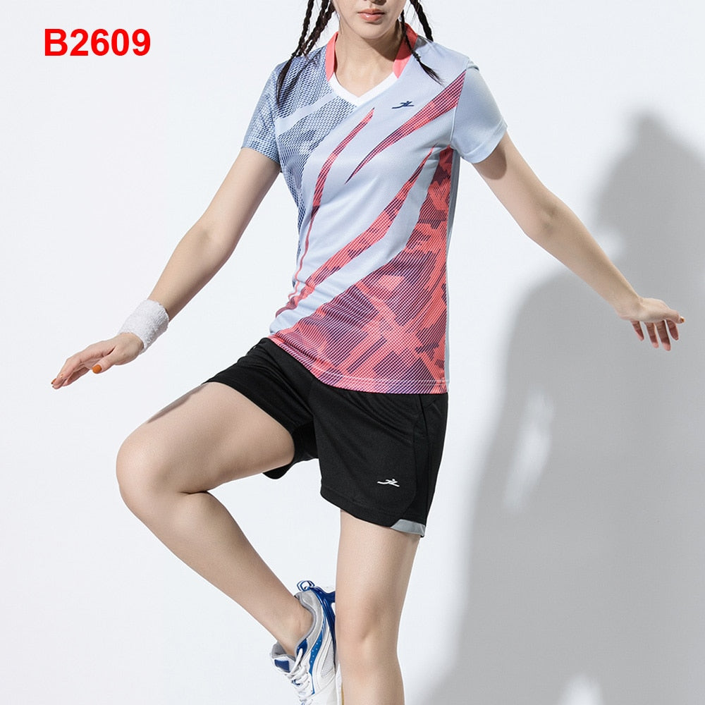 2 Piece Ladies Womens Quick dry Tennis Badminton Tennis Tennis Squash Netball Top Skirt Shorts Set The Clothing Company Sydney