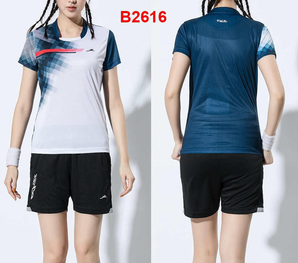 2 Piece Ladies Womens Quick dry Tennis Badminton Tennis Tennis Squash Netball Top Skirt Shorts Set The Clothing Company Sydney