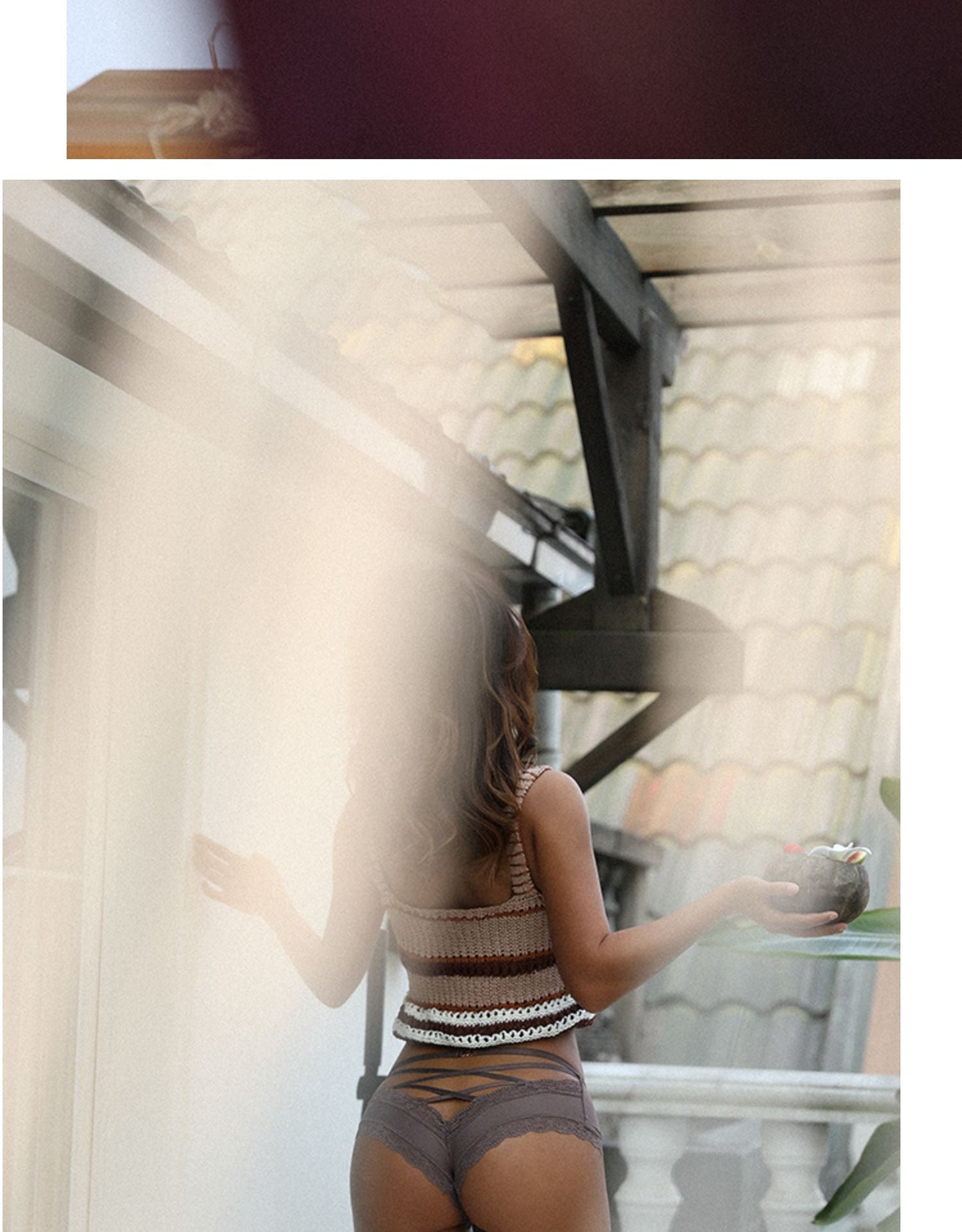 Back Crossing Bandage Hollow Out Lace Edge Seamless Underwear Women Transparent Lingerie Solid Briefs Thong Sexy Panties The Clothing Company Sydney