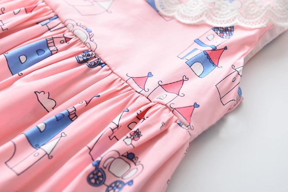 Summer Brand New Floral Lace Silk Dress Fashion Girls Round Neck Flying Sleeve Dress The Clothing Company Sydney