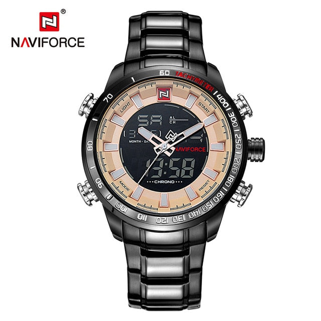 NAVIFORCE Mens Quartz Analog Watch Luxury Fashion Sport Wristwatch Waterproof Stainless Male Watches Clock Relogio Masculino The Clothing Company Sydney