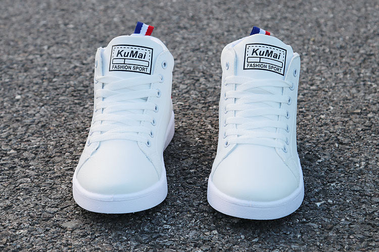 Black/white waterproof warm plush shoes ankle High Cut Sneaker boots The Clothing Company Sydney