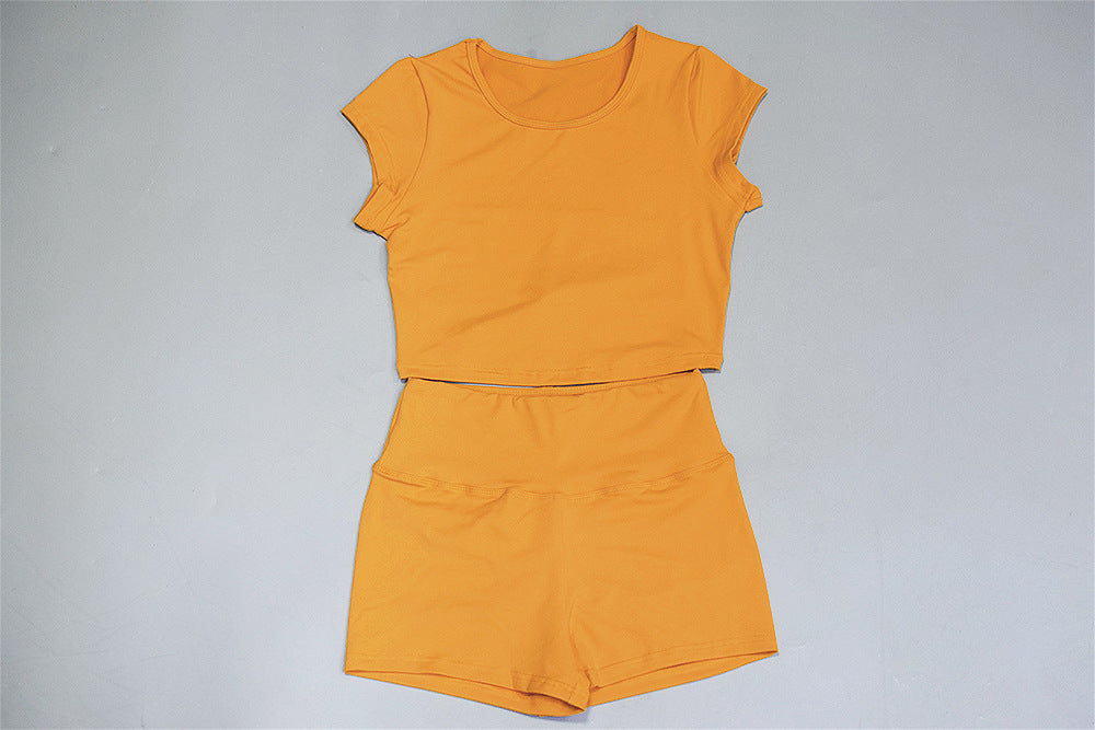2 Piece Sports Suits Set Yoga Sets Gym Fitness Athletic Shorts Sportswear Short Sleeve Shirt Sports Activewear The Clothing Company Sydney