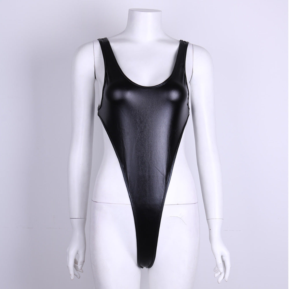 Swimwear Shiny Monokini One Piece Swimsuit Beachwear Swim Suit Thong Leotard Bathing Suits swim suit The Clothing Company Sydney