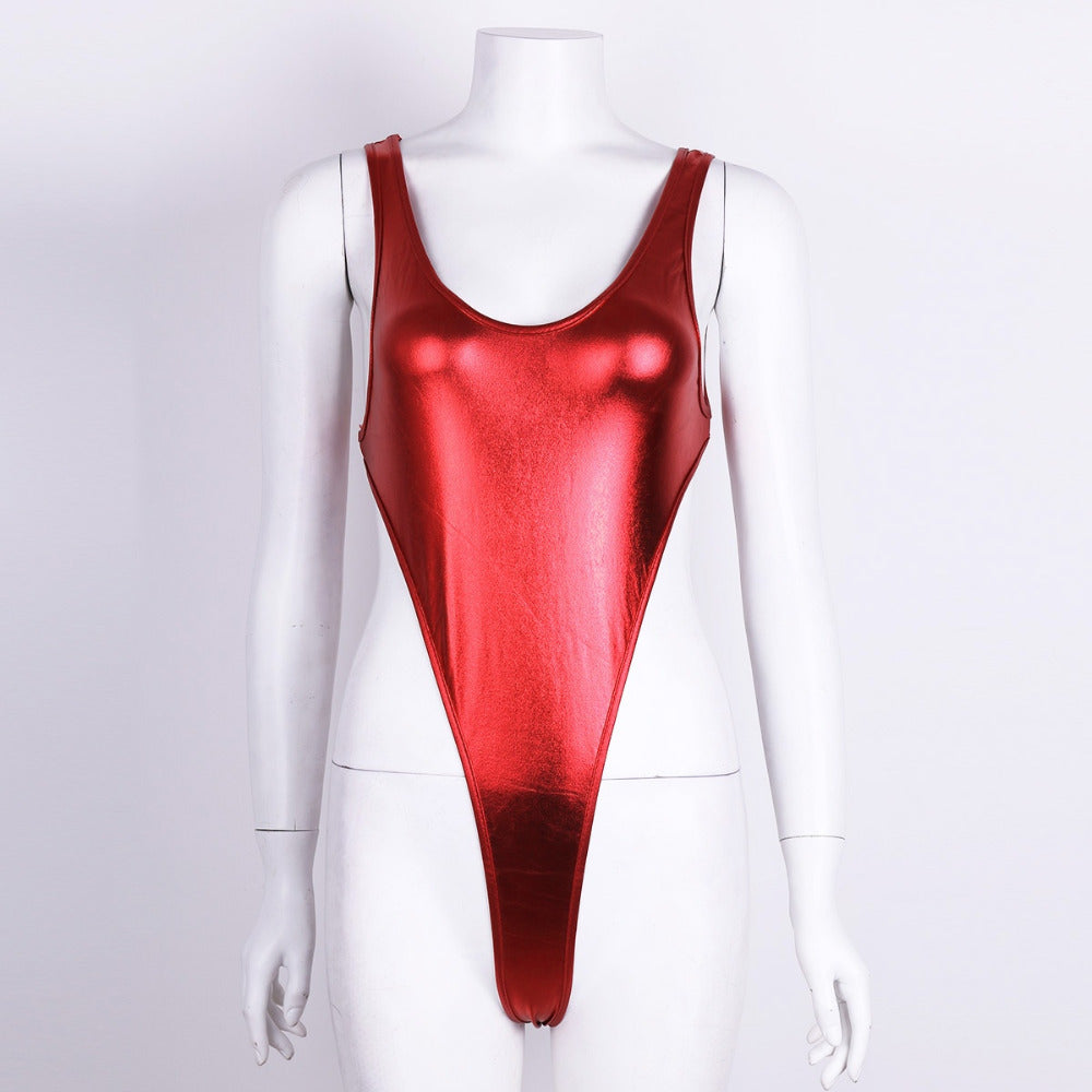 Swimwear Shiny Monokini One Piece Swimsuit Beachwear Swim Suit Thong Leotard Bathing Suits swim suit The Clothing Company Sydney