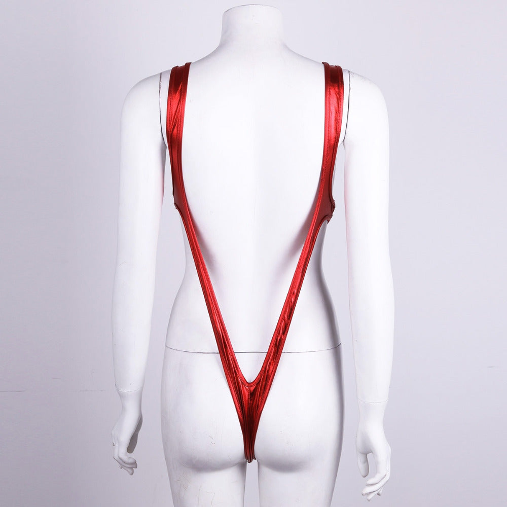 Swimwear Shiny Monokini One Piece Swimsuit Beachwear Swim Suit Thong Leotard Bathing Suits swim suit The Clothing Company Sydney