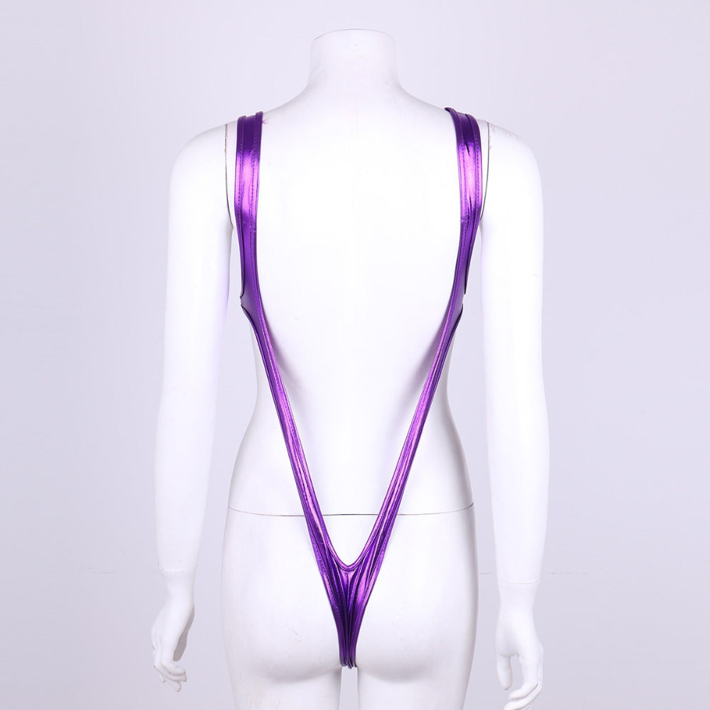 Swimwear Shiny Monokini One Piece Swimsuit Beachwear Swim Suit Thong Leotard Bathing Suits swim suit The Clothing Company Sydney