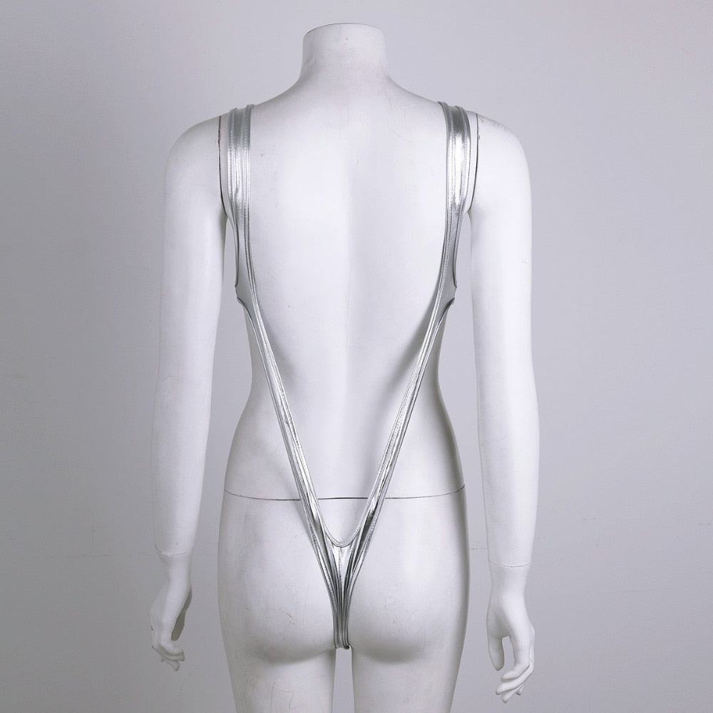 Swimwear Shiny Monokini One Piece Swimsuit Beachwear Swim Suit Thong Leotard Bathing Suits swim suit The Clothing Company Sydney