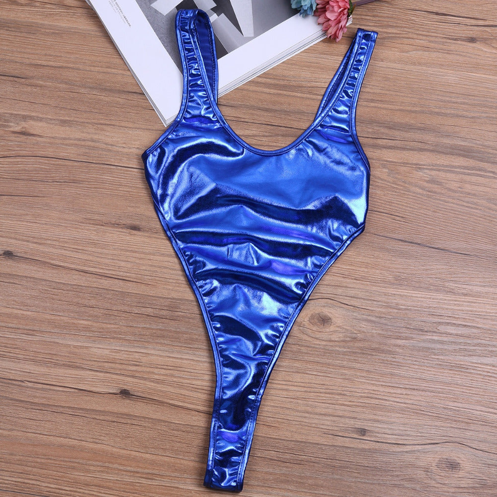 Swimwear Shiny Monokini One Piece Swimsuit Beachwear Swim Suit Thong Leotard Bathing Suits swim suit The Clothing Company Sydney