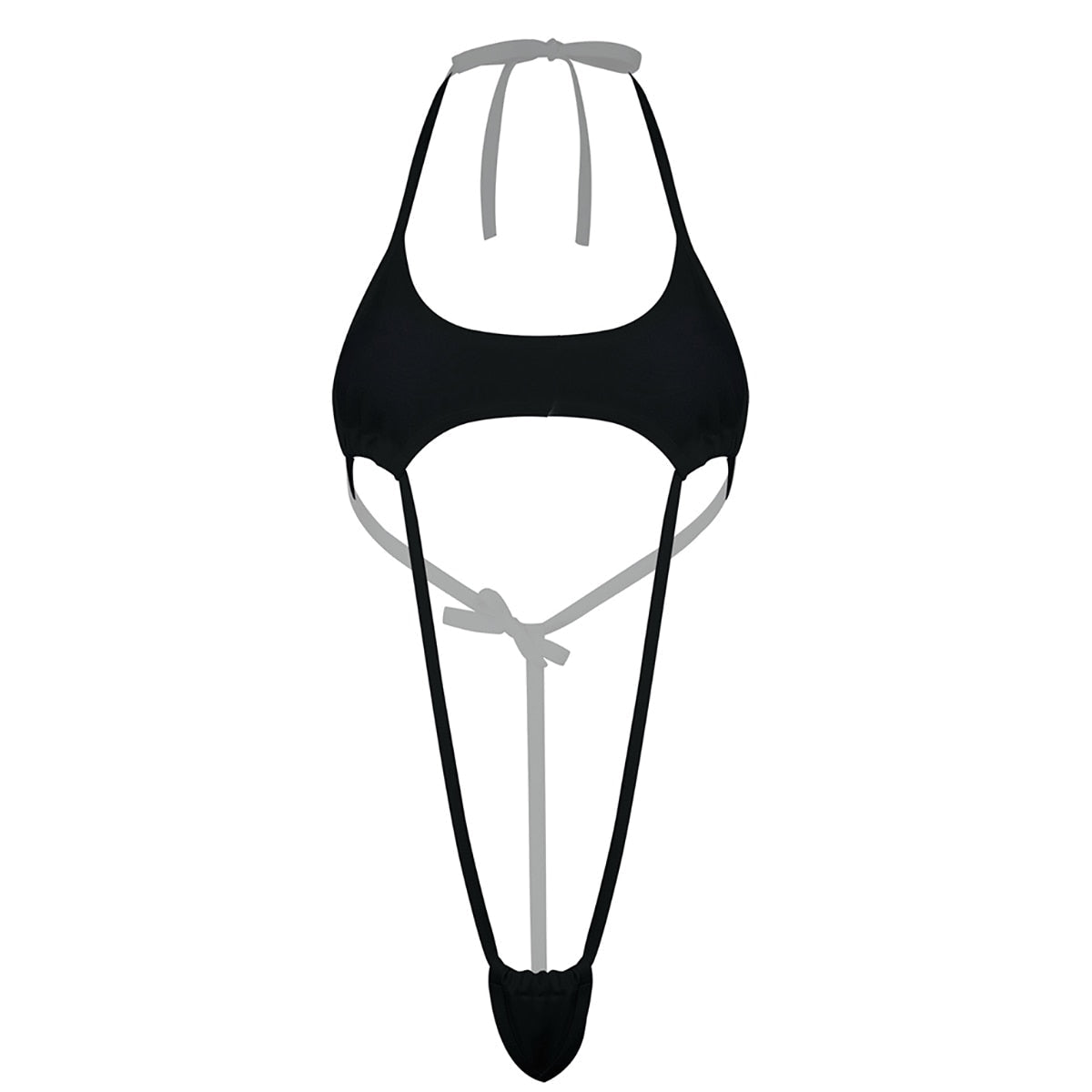 One piece Halter Neck Backless Adjustable G-string T String Slingshot Thong Bodysuit NTrikini Monokini Swimwear The Clothing Company Sydney