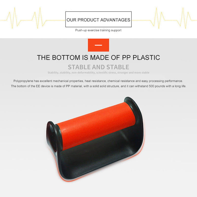 2 Piece H I-Shaped ABS Fitness Push Up Bar Push-Ups Stands Bars Tool For Fitness Chest Training Exercise Sponge Hand Grip Trainer The Clothing Company Sydney