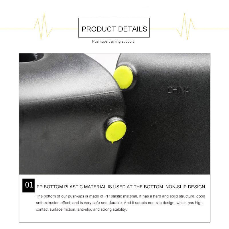 2 Piece H I-Shaped ABS Fitness Push Up Bar Push-Ups Stands Bars Tool For Fitness Chest Training Exercise Sponge Hand Grip Trainer The Clothing Company Sydney