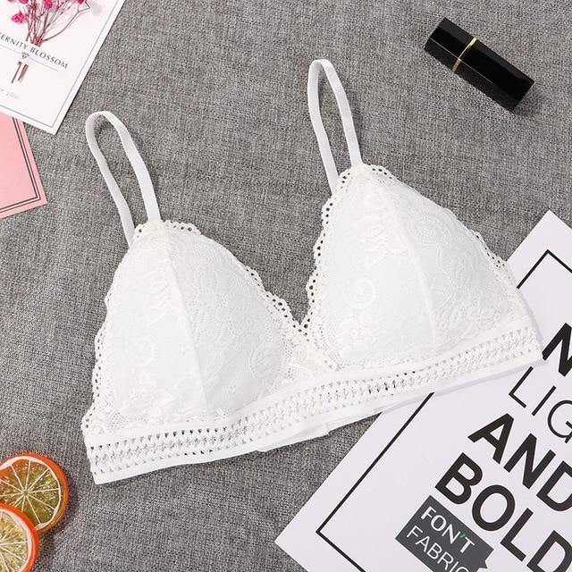 French Style Bralette Seamless Deep V Lace Wireless Thin Underwear Lingerie Soft Bras The Clothing Company Sydney