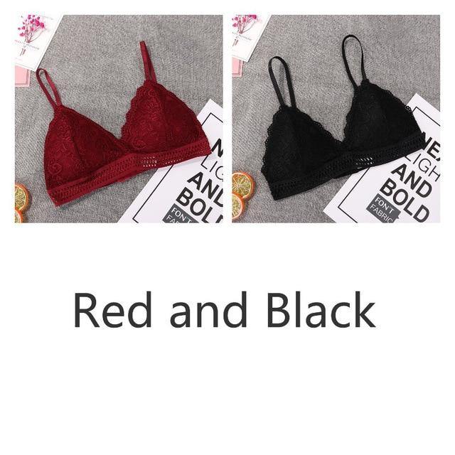 French Style Bralette Seamless Deep V Lace Wireless Thin Underwear Lingerie Soft Bras The Clothing Company Sydney