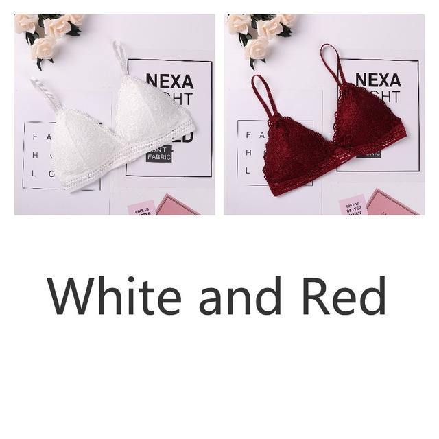 French Style Bralette Seamless Deep V Lace Wireless Thin Underwear Lingerie Soft Bras The Clothing Company Sydney