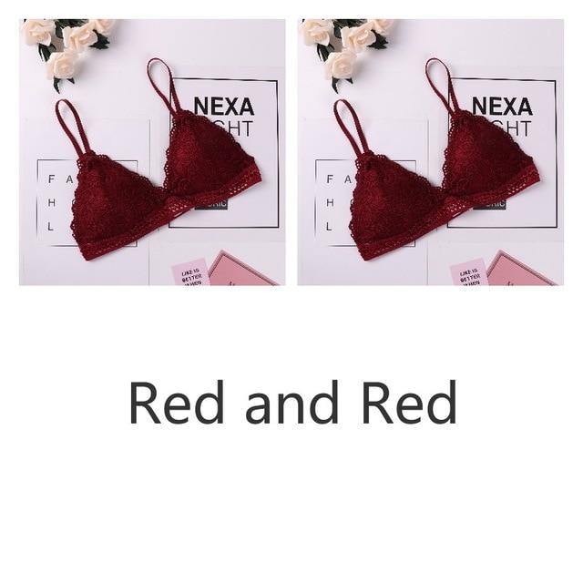 French Style Bralette Seamless Deep V Lace Wireless Thin Underwear Lingerie Soft Bras The Clothing Company Sydney
