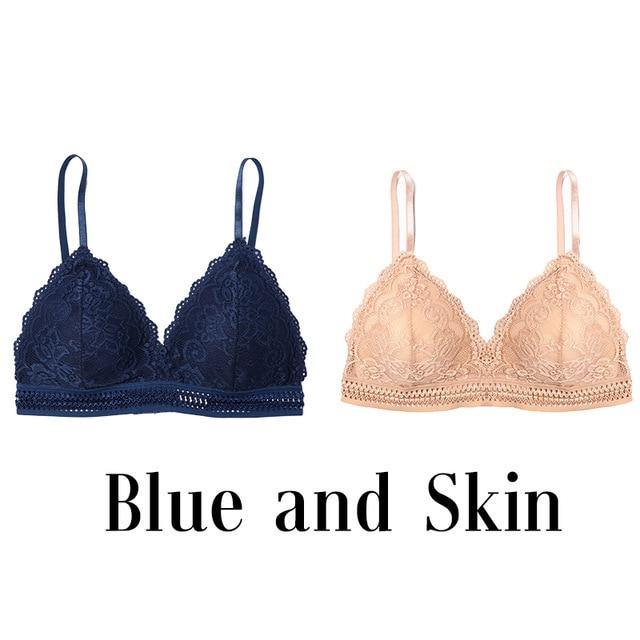 French Style Bralette Seamless Deep V Lace Wireless Thin Underwear Lingerie Soft Bras The Clothing Company Sydney