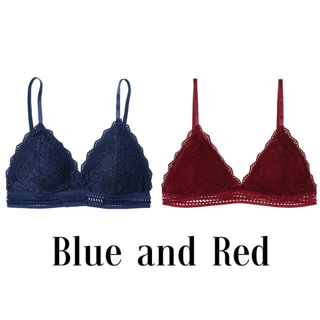 French Style Bralette Seamless Deep V Lace Wireless Thin Underwear Lingerie Soft Bras The Clothing Company Sydney