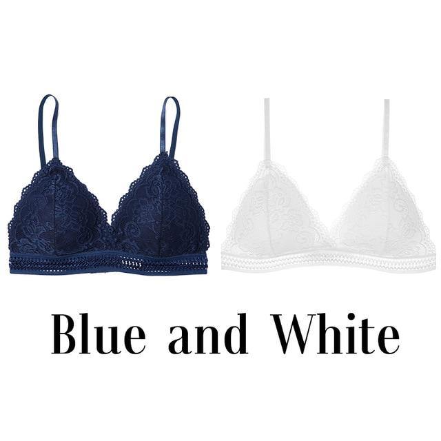 French Style Bralette Seamless Deep V Lace Wireless Thin Underwear Lingerie Soft Bras The Clothing Company Sydney