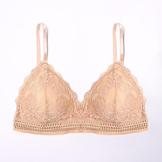 French Style Bralette Seamless Deep V Lace Wireless Thin Underwear Lingerie Soft Bras The Clothing Company Sydney
