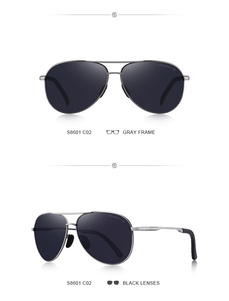 Designer Men's Classic Pilot Polarized Driving Shield Night Vision Sunglasses UV400 The Clothing Company Sydney